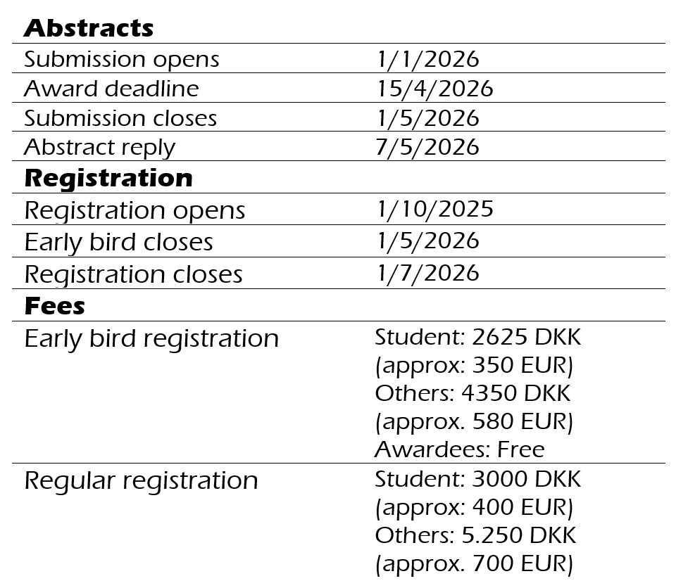 Key dates forside